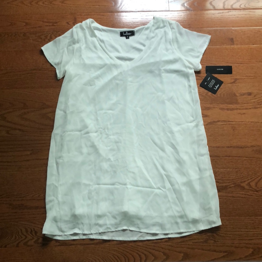 White shift dress